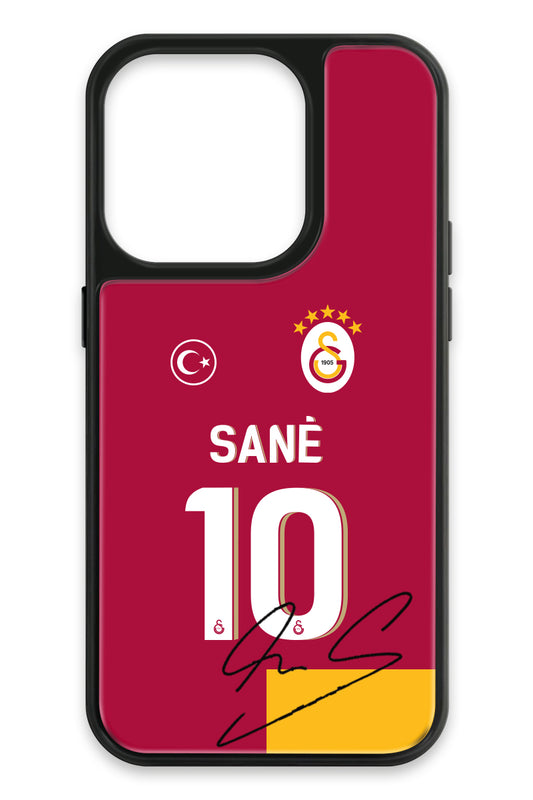 Galatasaray Leroy Sane Parçalı Forma İmzalı Cam Telefon Kılıfı