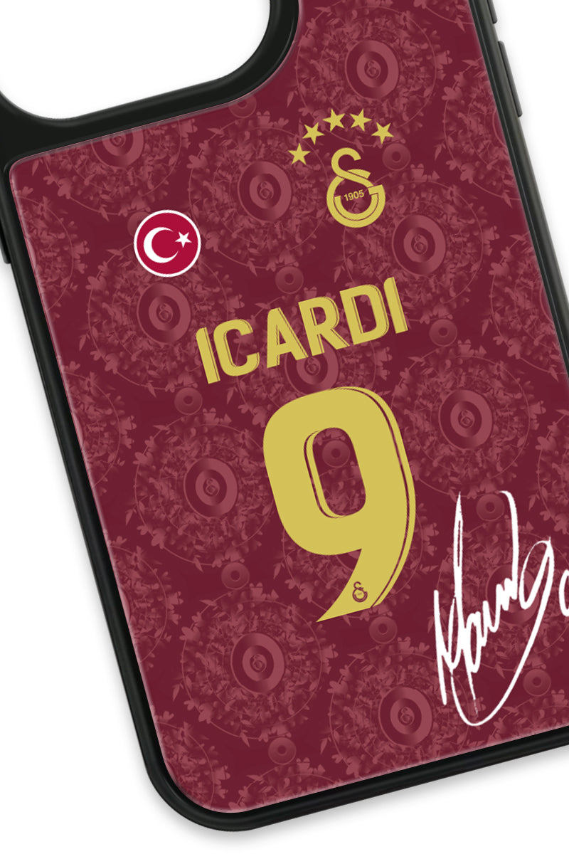 Galatasaray Mauro Icardi 3. Forma İmzalı Cam Telefon Kılıfı
