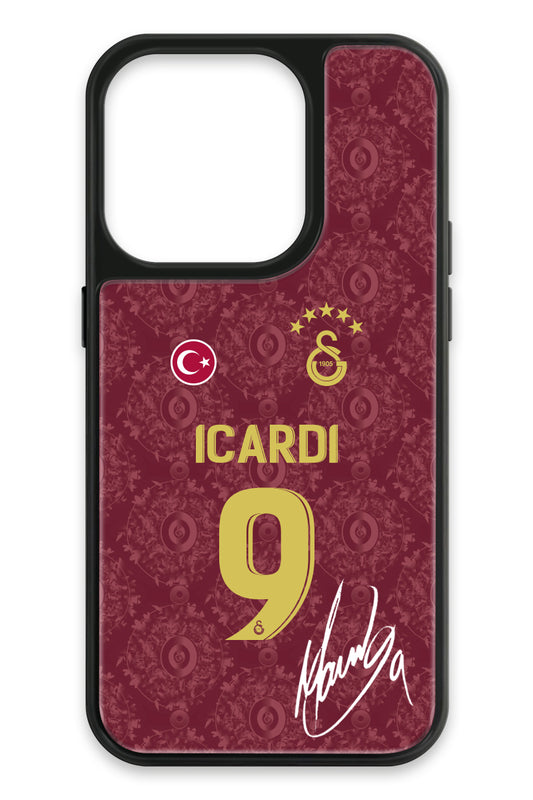 Galatasaray Mauro Icardi 3. Forma İmzalı Cam Telefon Kılıfı