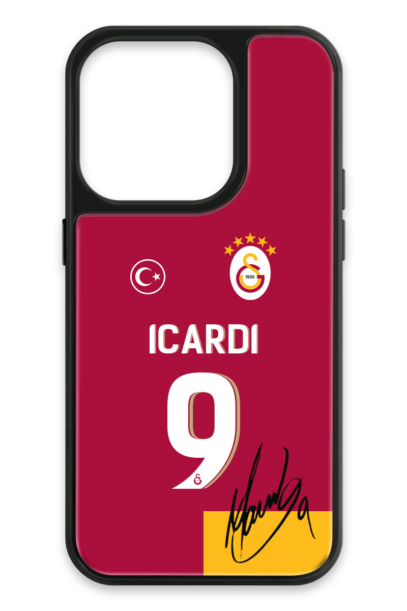 Galatasaray Mauro Icardi Parçalı Forma İmzalı Cam Telefon Kılıfı