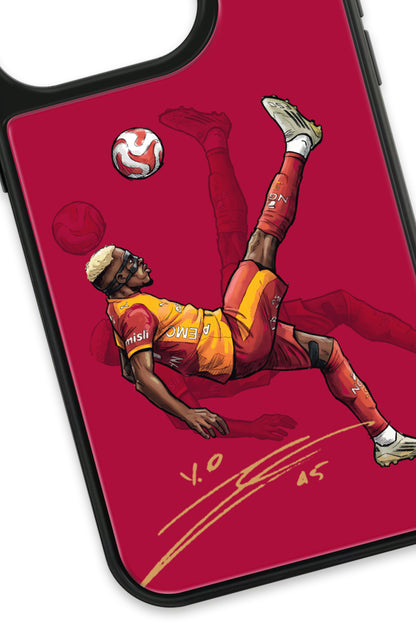 Galatasaray Osimhen Röveşata İmzalı Cam Telefon Kılıfı