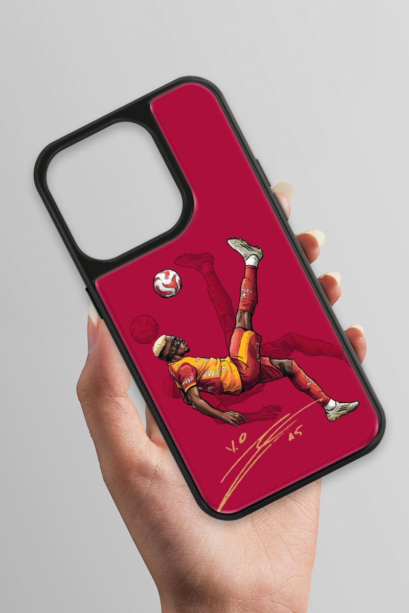 Galatasaray Osimhen Röveşata İmzalı Cam Telefon Kılıfı