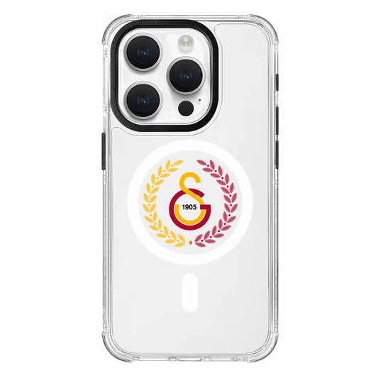 Galatasaray Yaprak Arma Magsafe Şeffaf Telefon Kılıfı