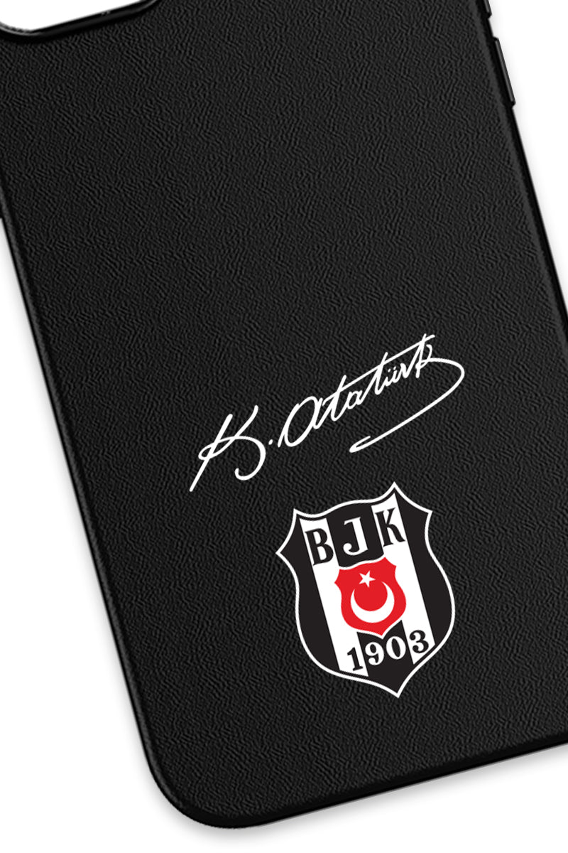 Beşiktaş Arma Atatürk İmza Deri Magsafe Telefon Kılıfı