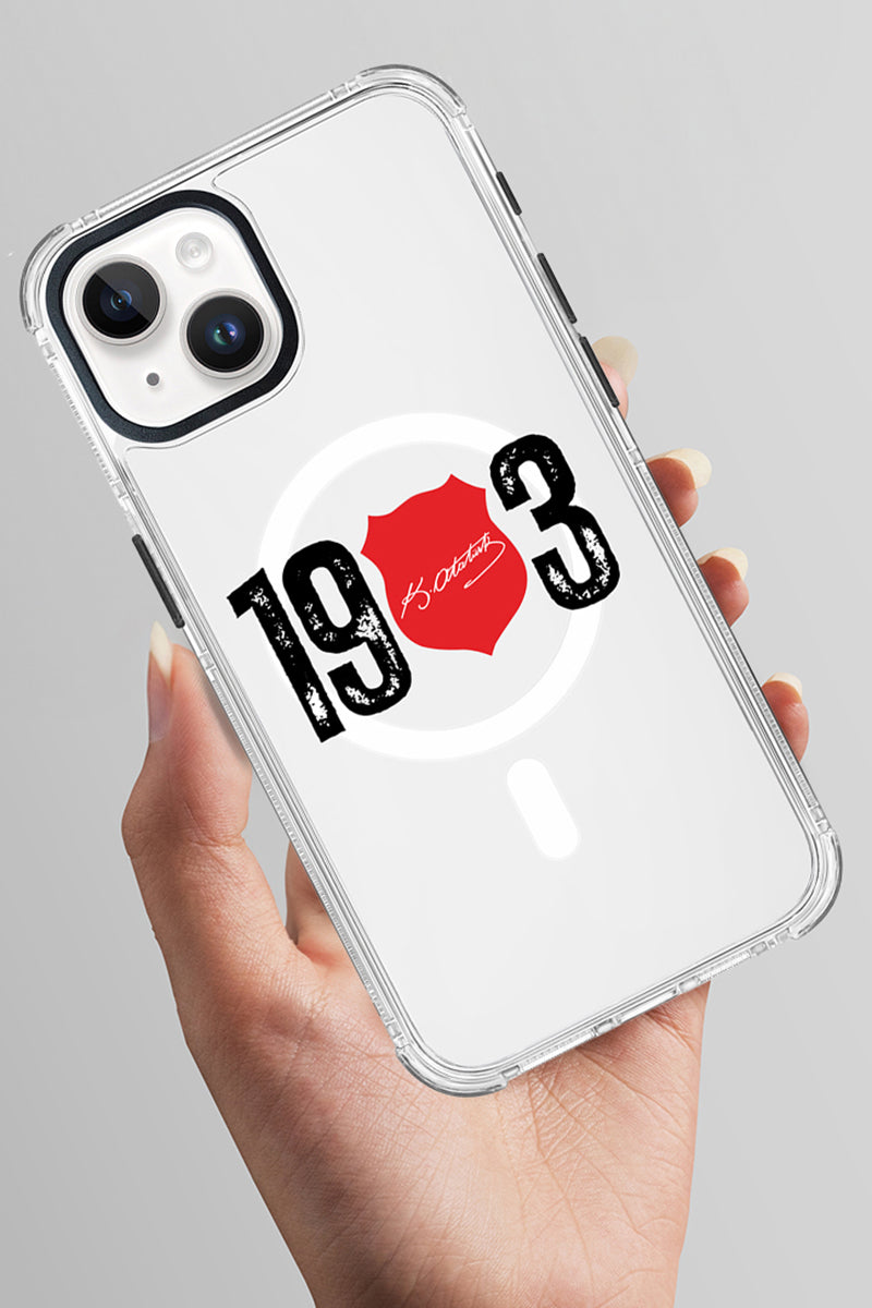 Beşiktaş ATA İmza 1903 Magsafe Şeffaf Telefon Kılıfı