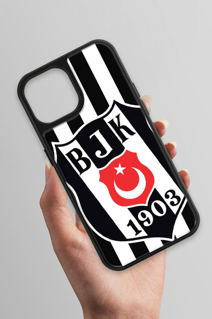 Beşiktaş Büyük Arma Cam Telefon Kılıfı