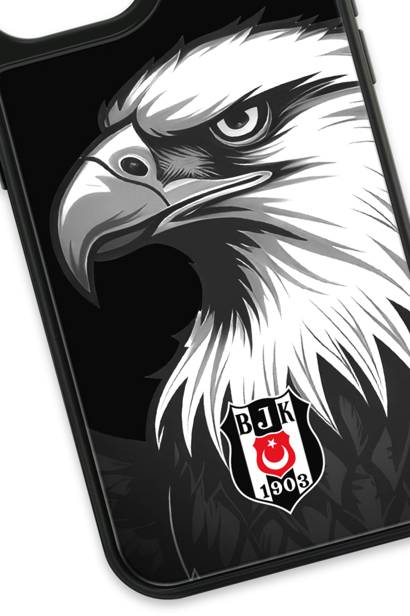Beşiktaş Büyük Kartal Cam Telefon Kılıfı