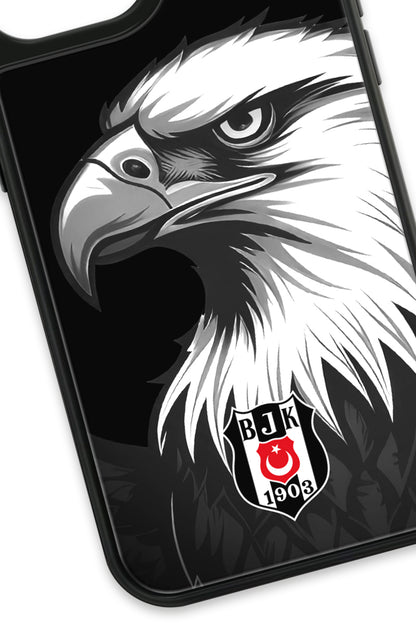 Beşiktaş Büyük Kartal Cam Telefon Kılıfı