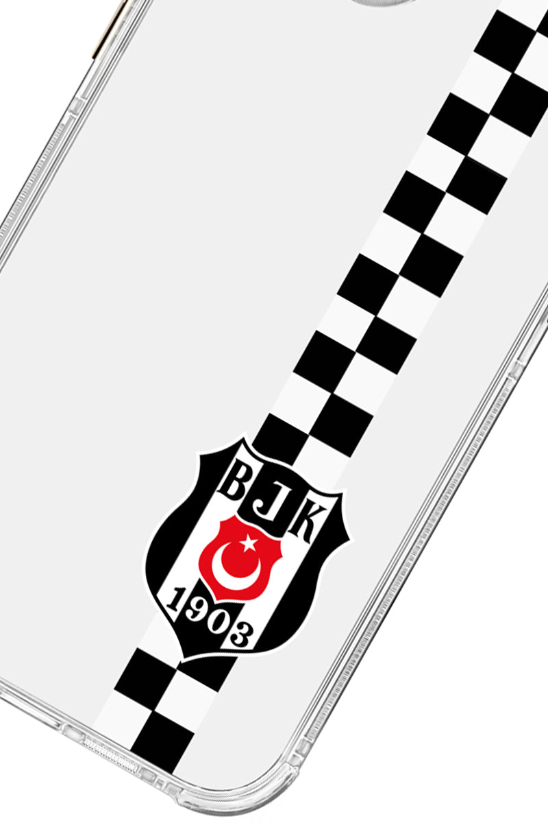 Beşiktaş Dama Şerit Arma Şeffaf Telefon Kılıfı