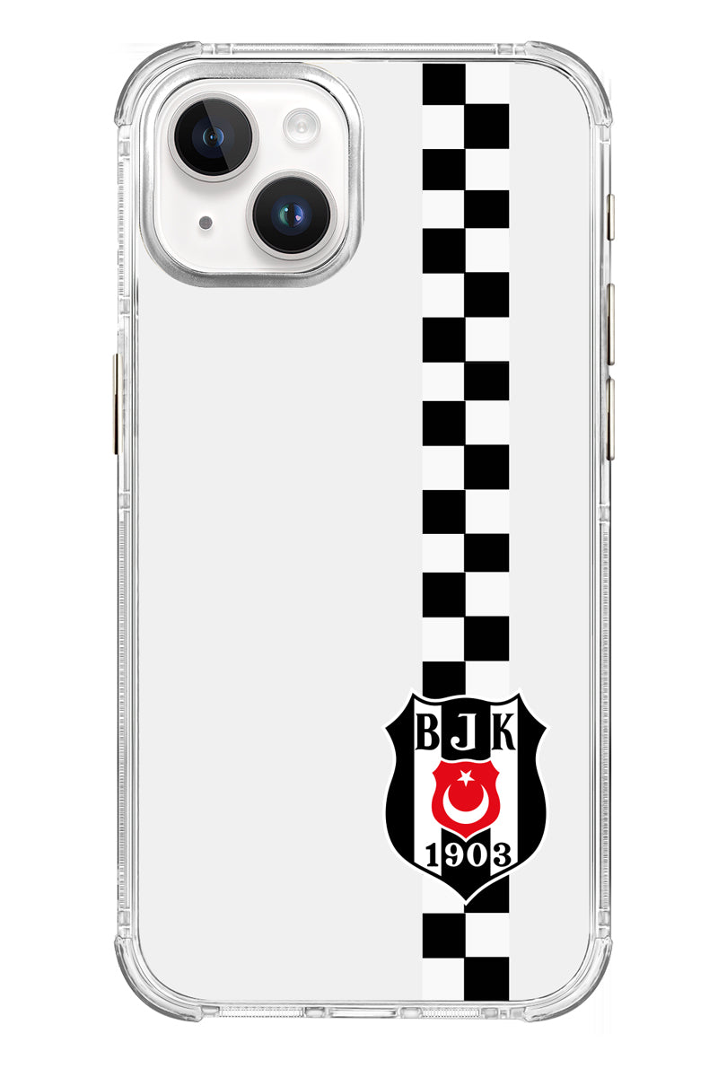 Beşiktaş Dama Şerit Arma Şeffaf Telefon Kılıfı