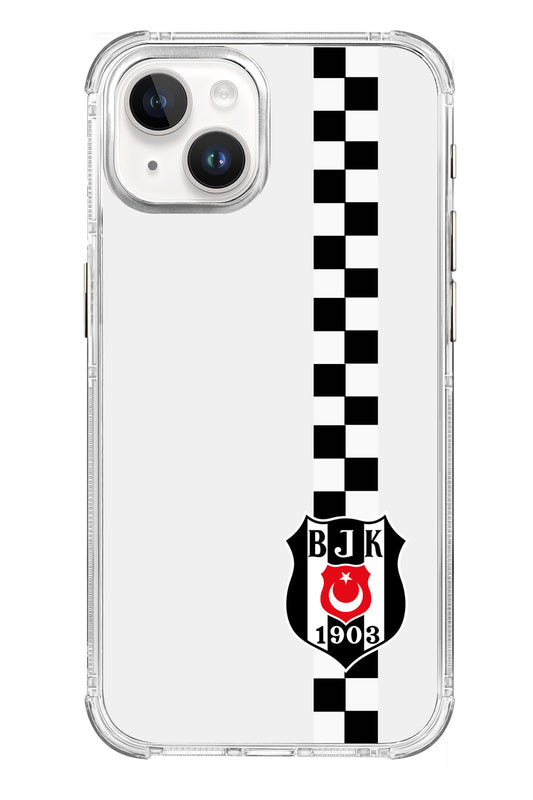 Beşiktaş Dama Şerit Arma Şeffaf Telefon Kılıfı