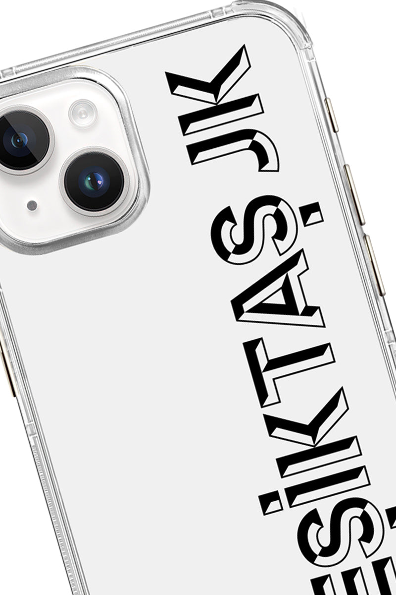 Beşiktaş JK Dikey Şeffaf Telefon Kılıfı