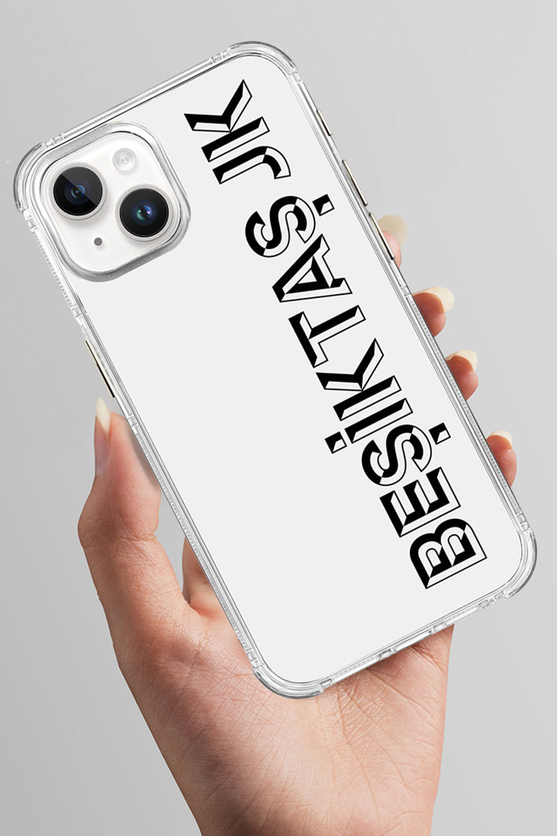 Beşiktaş JK Dikey Şeffaf Telefon Kılıfı