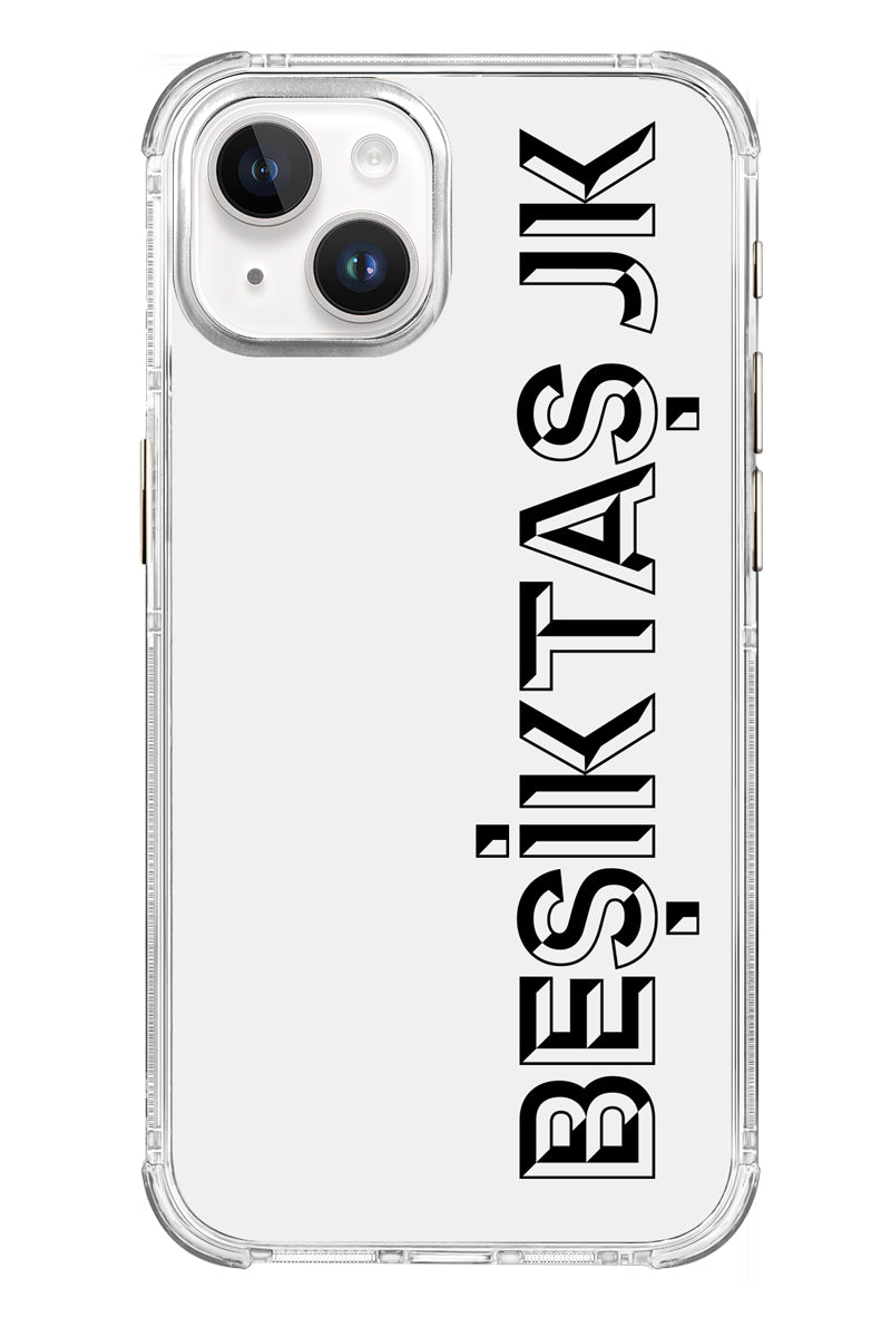 Beşiktaş JK Dikey Şeffaf Telefon Kılıfı