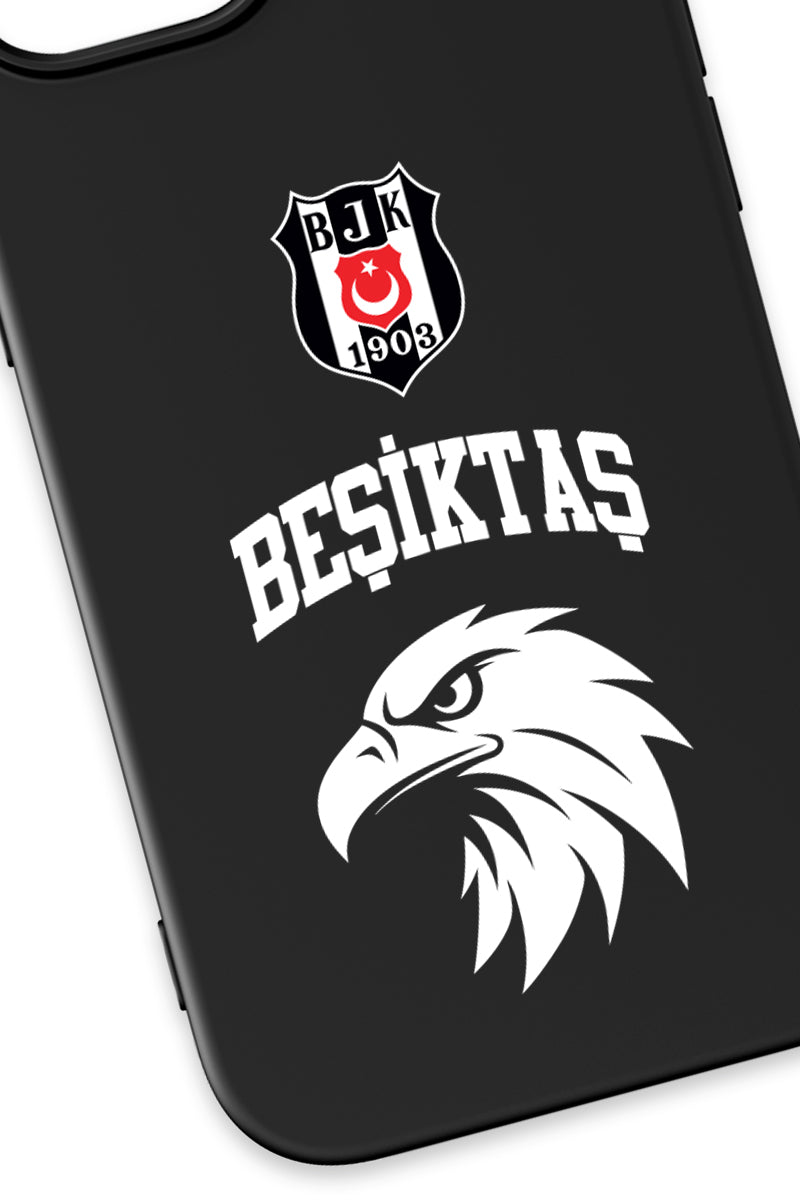 Beşiktaş Kolej Yazı Kartal Siyah Silikon Telefon Kılıfı