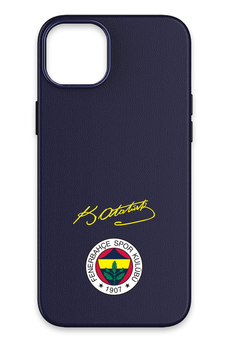 Fenerbahçe Arma Atatürk İmza Deri Magsafe Telefon Kılıfı