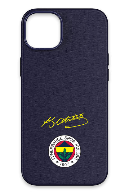Fenerbahçe Arma Atatürk İmza Deri Magsafe Telefon Kılıfı