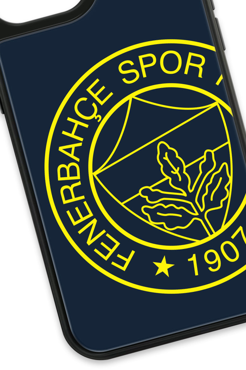 Fenerbahçe Büyük Sarı Arma Cam Telefon Kılıfı