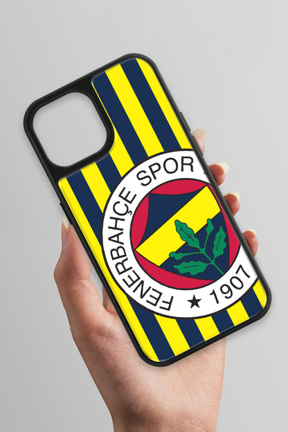 Fenerbahçe Çubuklu Büyük Arma Cam Telefon Kılıfı