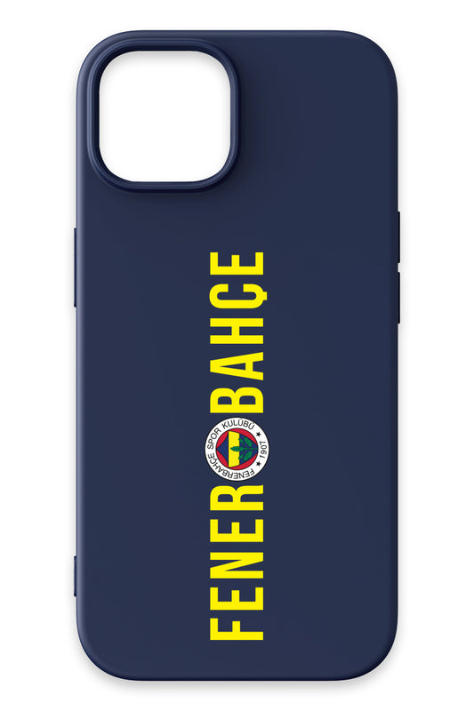 Fenerbahçe Dikey Yazı Lacivert Silikon Telefon Kılıfı