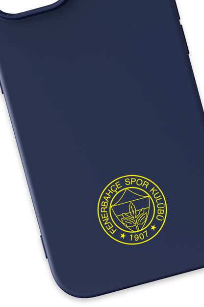 Fenerbahçe Sarı Arma Lacivert Silikon Telefon Kılıfı