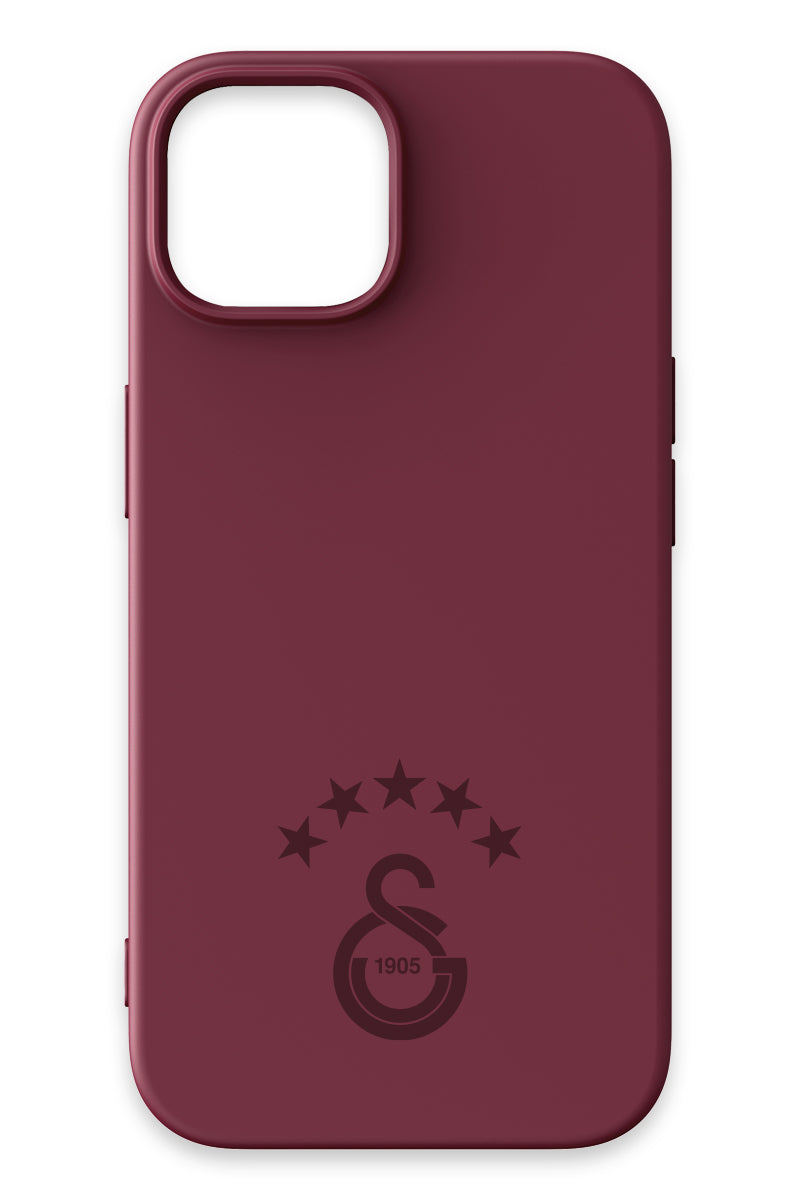Galatasaray 5 Yıldız Bordo Silikon Telefon Kılıfı