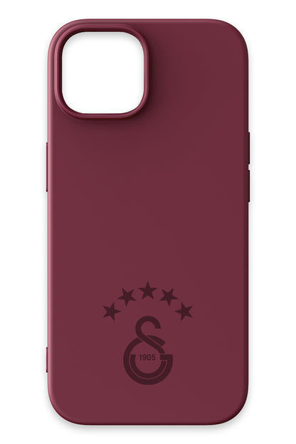 Galatasaray 5 Yıldız Bordo Silikon Telefon Kılıfı