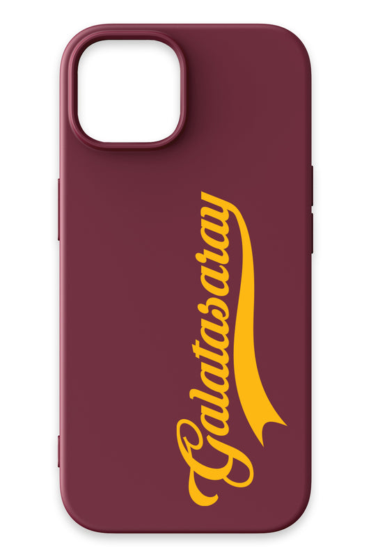Galatasaray El Yazı Bordo Silikon Telefon Kılıfı