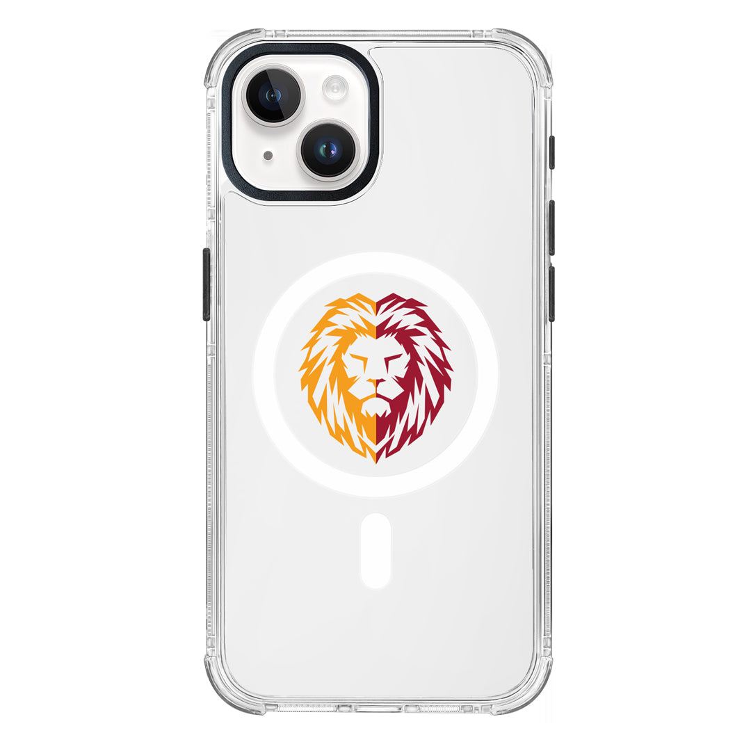 Galatasaray Parçalı Aslan Magsafe Şeffaf Telefon Kılıfı