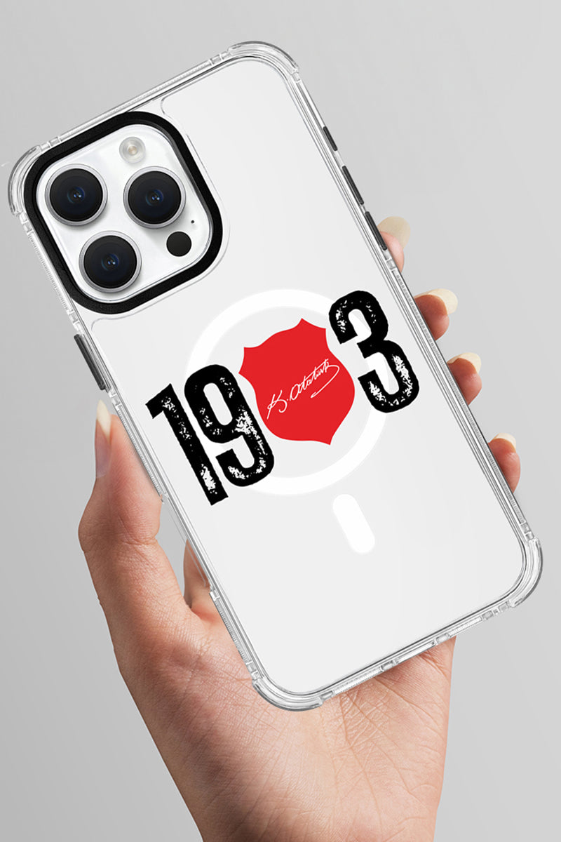 Beşiktaş ATA İmza 1903 Magsafe Şeffaf Telefon Kılıfı