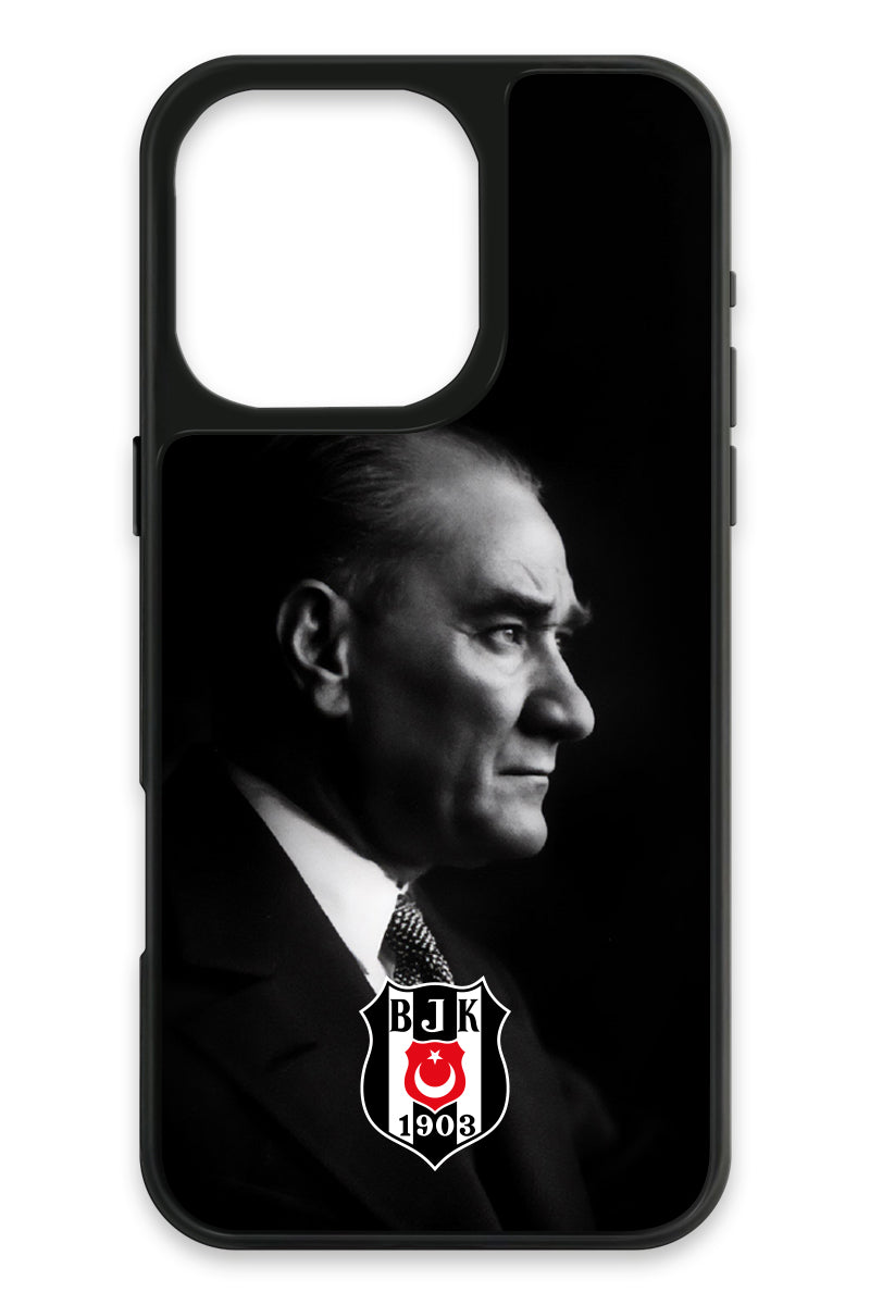 Beşiktaş Büyük Atatürk Cam Telefon Kılıfı
