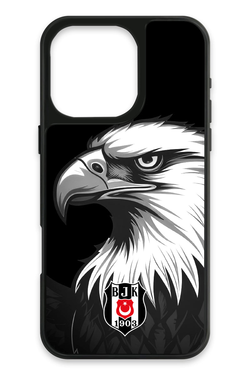 Beşiktaş Büyük Kartal Cam Telefon Kılıfı