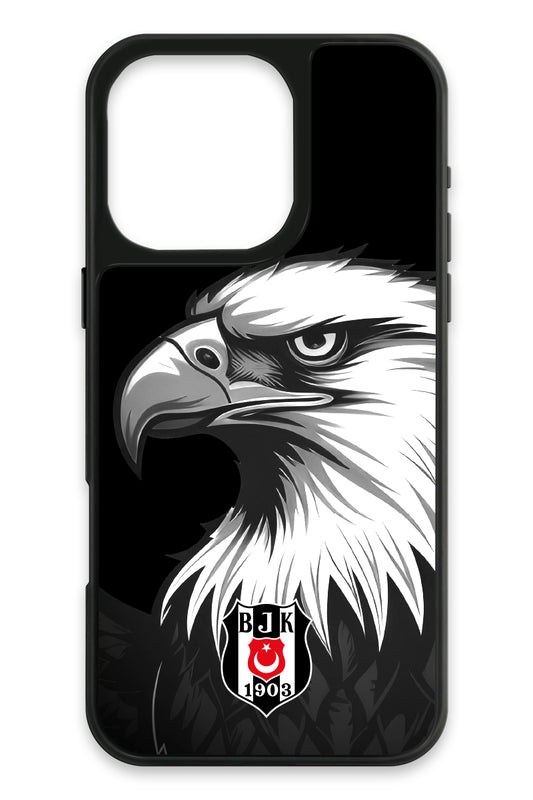 Beşiktaş Büyük Kartal Cam Telefon Kılıfı