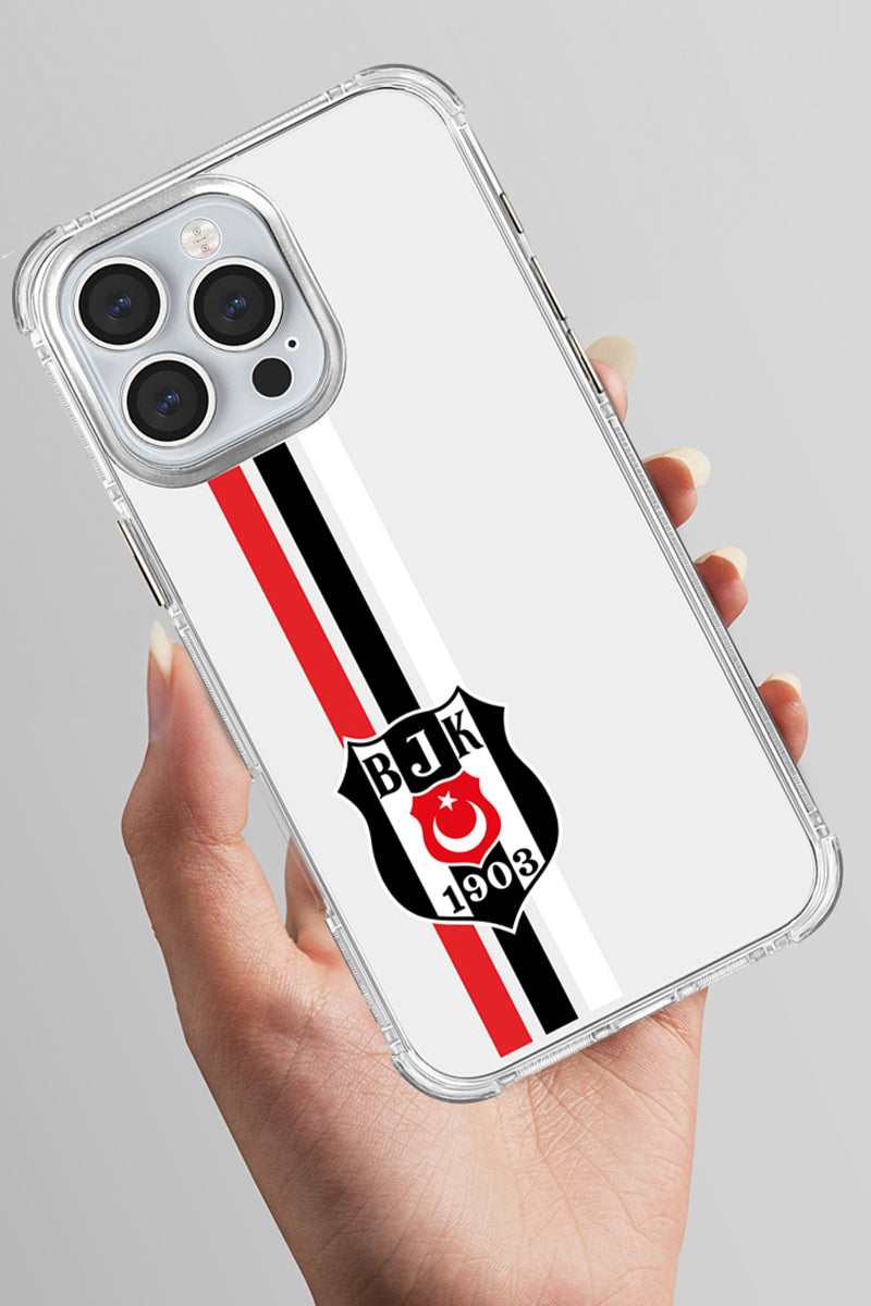 Beşiktaş Çizgi Arma Şeffaf Telefon Kılıfı