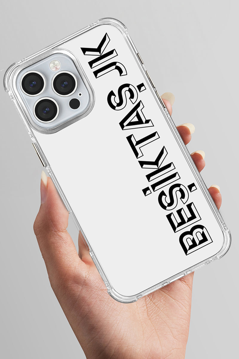 Beşiktaş JK Dikey Şeffaf Telefon Kılıfı