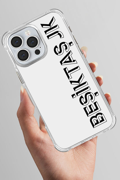 Beşiktaş JK Dikey Şeffaf Telefon Kılıfı