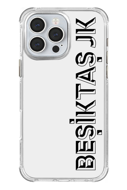 Beşiktaş JK Dikey Şeffaf Telefon Kılıfı