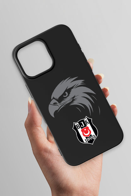 Beşiktaş Kartal Arma Siyah Silikon Telefon Kılıfı