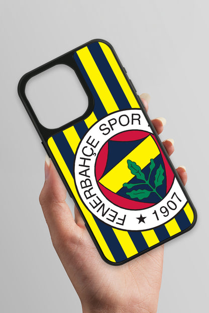 Fenerbahçe Çubuklu Büyük Arma Cam Telefon Kılıfı