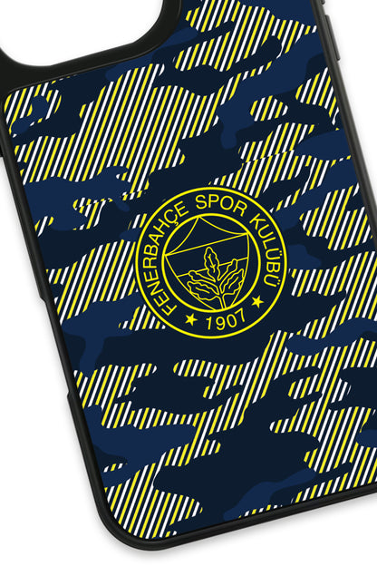 Fenerbahçe Dijital Kamuflaj Cam Telefon Kılıfı