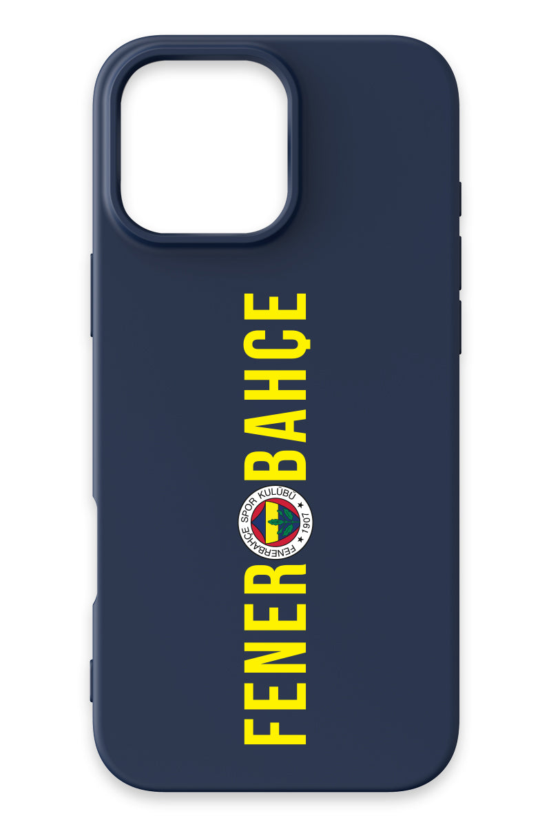 Fenerbahçe Dikey Yazı Lacivert Silikon Telefon Kılıfı