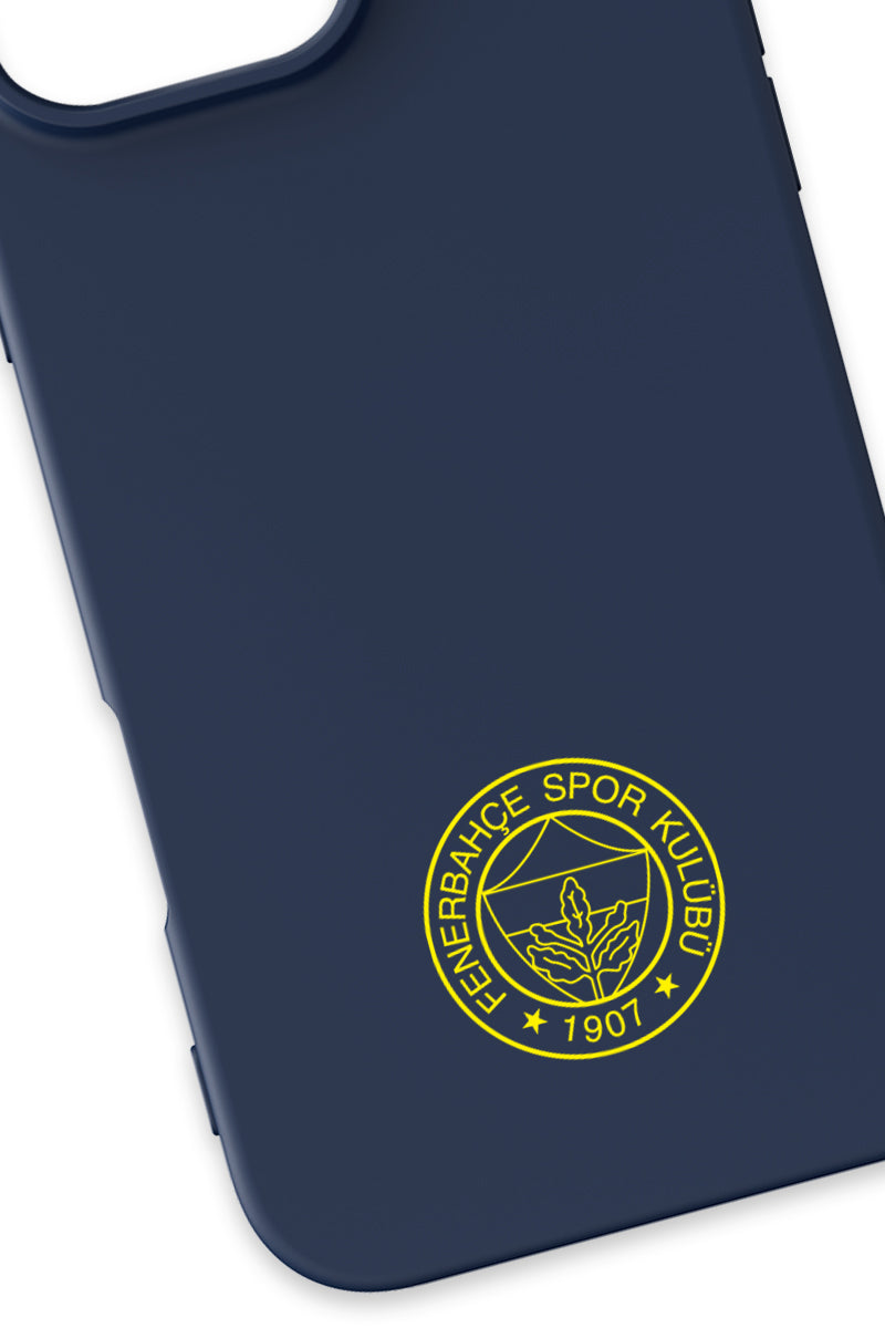 Fenerbahçe Sarı Arma Lacivert Silikon Telefon Kılıfı