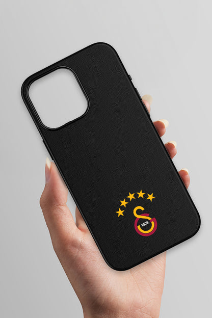 Galatasaray 5 Yıldız Arma Deri Magsafe Telefon Kılıfı