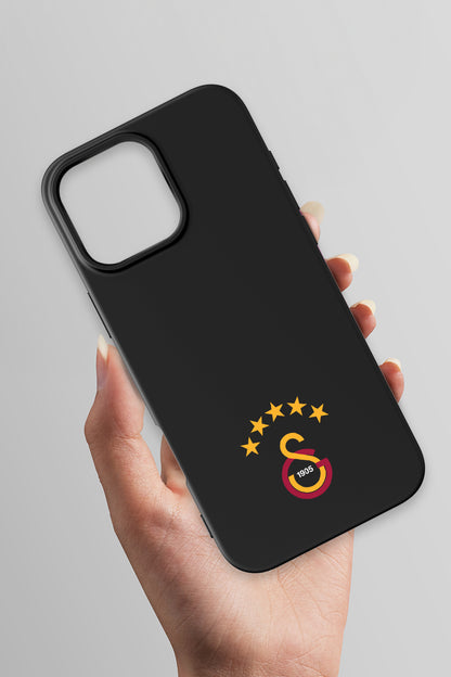 Galatasaray 5 Yıldız Arma Siyah Silikon Telefon Kılıfı