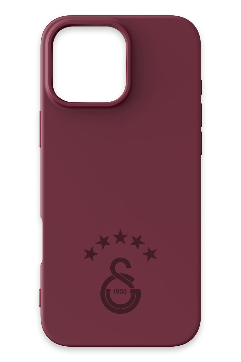 Galatasaray 5 Yıldız Bordo Silikon Telefon Kılıfı