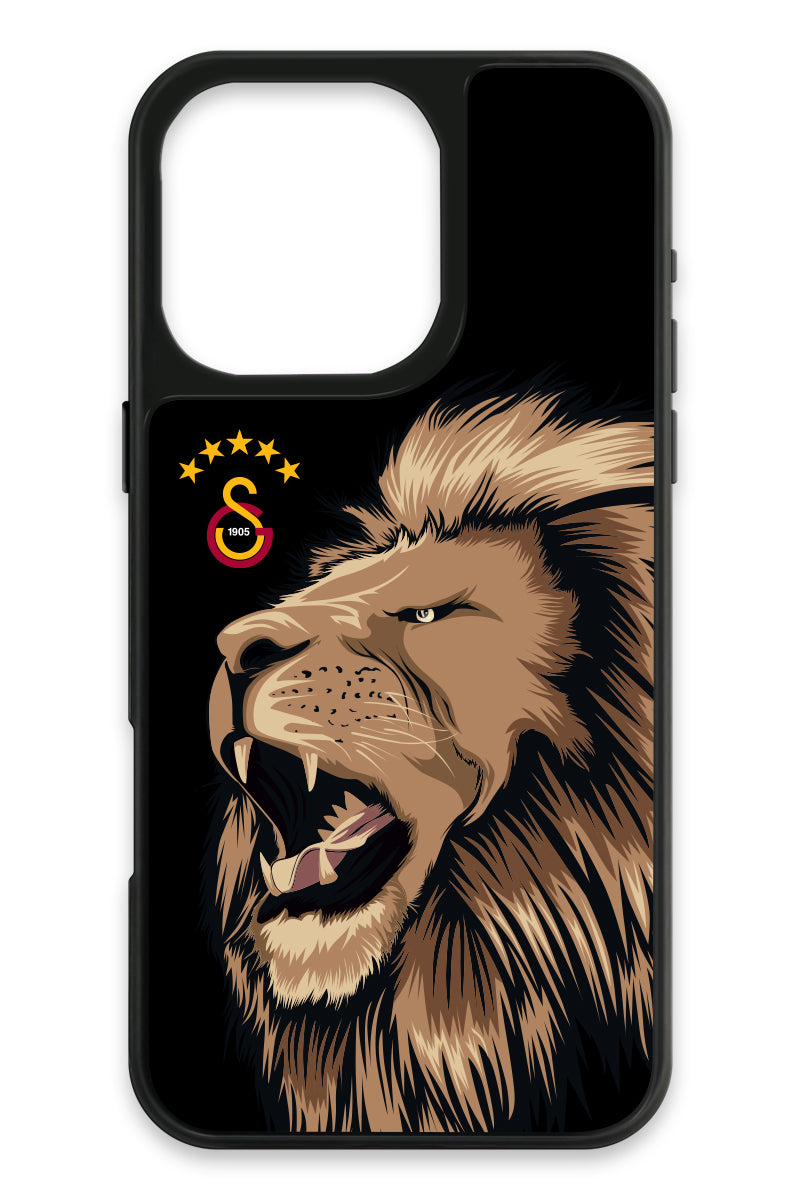 Galatasaray Aslan Gibi Kükre Cam Telefon Kılıfı