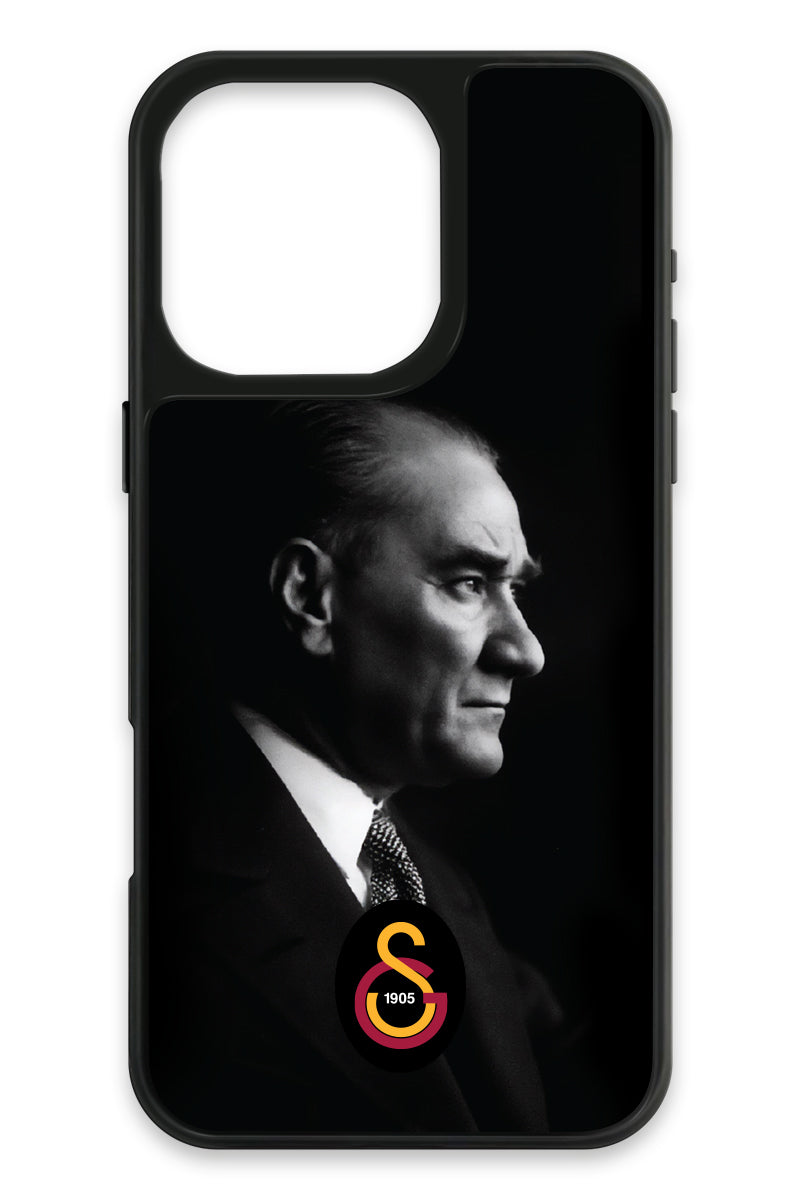 Galatasaray Büyük Atatürk Cam Telefon Kılıfı