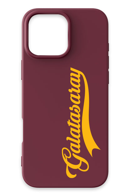 Galatasaray El Yazı Bordo Silikon Telefon Kılıfı