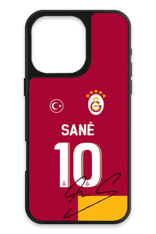 Galatasaray Leroy Sane Parçalı Forma İmzalı Cam Telefon Kılıfı