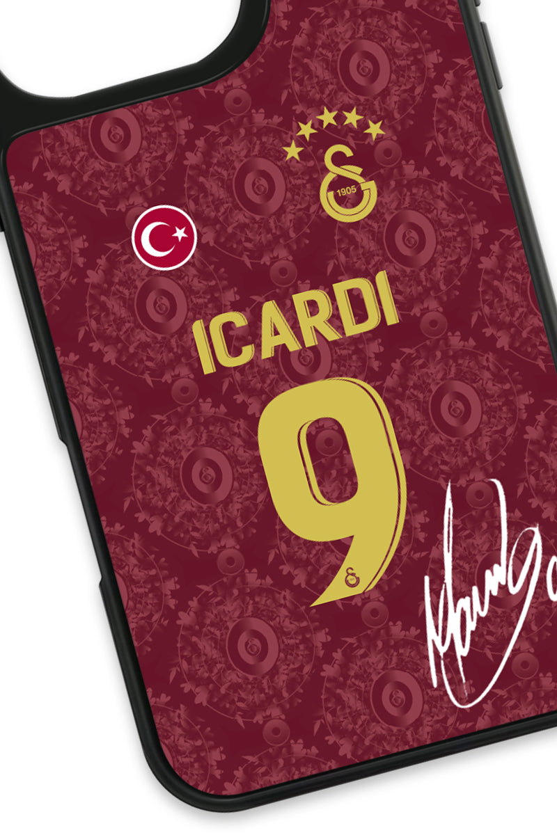 Galatasaray Mauro Icardi 3. Forma İmzalı Cam Telefon Kılıfı